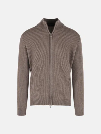 Gran Sasso Long-sleeve Cardigan In Brown