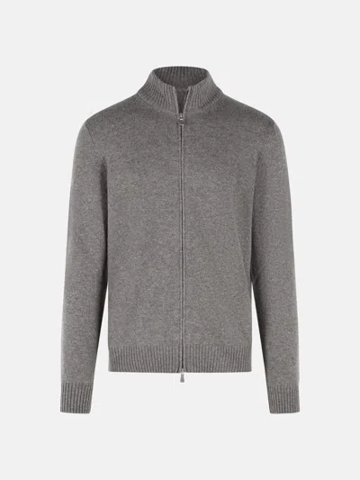 Gran Sasso Brown Cashmere Cardigan In Gray