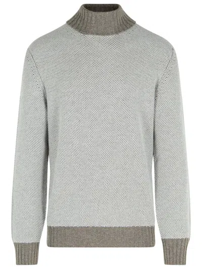 Gran Sasso Brown Cashmere Sweater In Gray