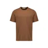 Gran Sasso Basic T-shirt In Brown Cotton  In Brown