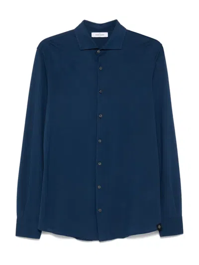 Gran Sasso Button-down Cotton Shirt In Blue