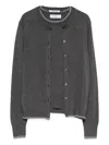 Gran Sasso Button-fastening Cardigan Set In Gray