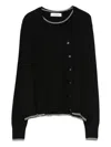 Gran Sasso Button-fastening Cardigan (set Of Two) In Black