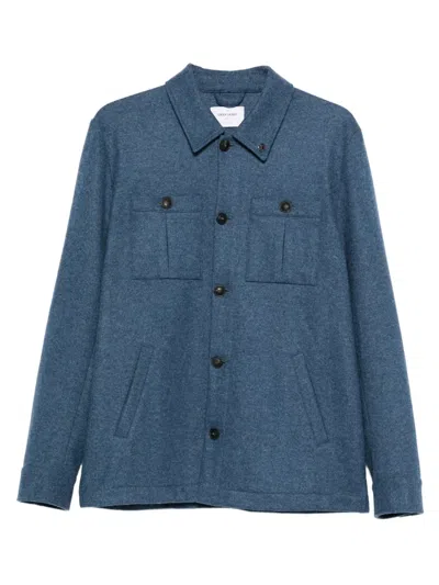 Gran Sasso Button-fastening Patch-pocket Jacket In Blue