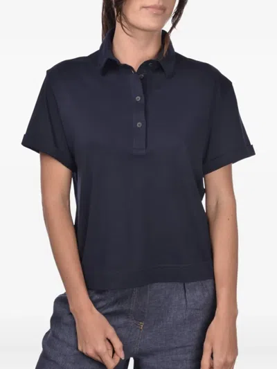 Gran Sasso Button-placket Polo Shirt In Blue