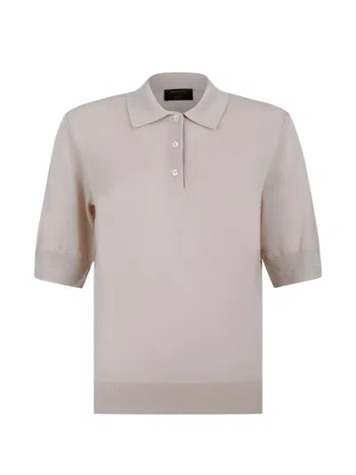 Gran Sasso Button Polo Shirt In Neutral