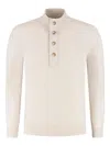 Gran Sasso Button-up Jumper In Neutral