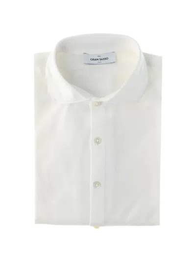Gran Sasso Buttoned Cotton Shirt In White