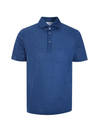 Gran Sasso Buttoned Polo Shirt In Blue