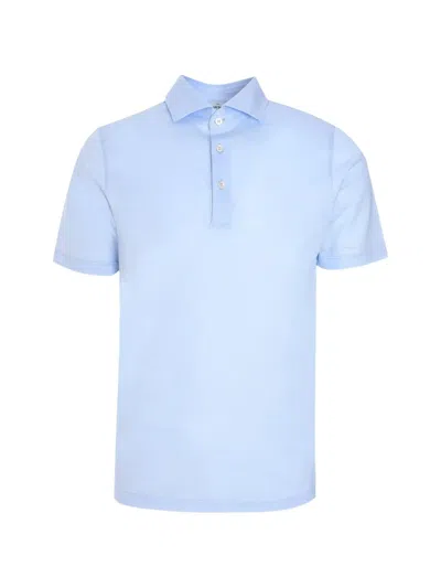 Gran Sasso Buttoned Short-sleeve Polo Shirt In Blue