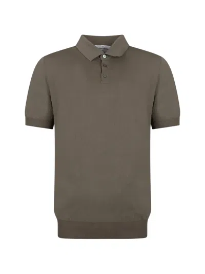 Gran Sasso Buttoned Short-sleeve Polo Shirt In Green