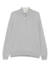 Gran Sasso Buttoned Sweater In Gray
