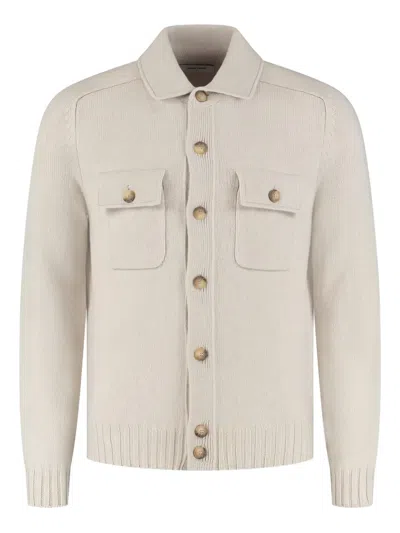 Gran Sasso Buttoned-up Patch-pocket Jacket In Neutral