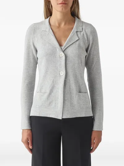 Gran Sasso Button-fastening Notched-lapel Cardigan In Gray
