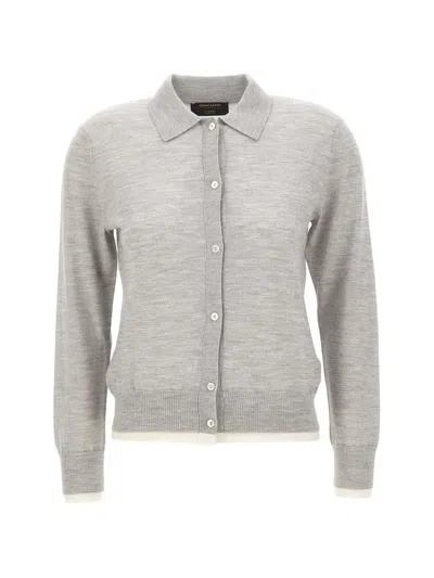 Gran Sasso Button-front Long-sleeve Cardigan In Gray