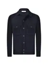 Gran Sasso Button-up Patch-pocket Jacket In Black