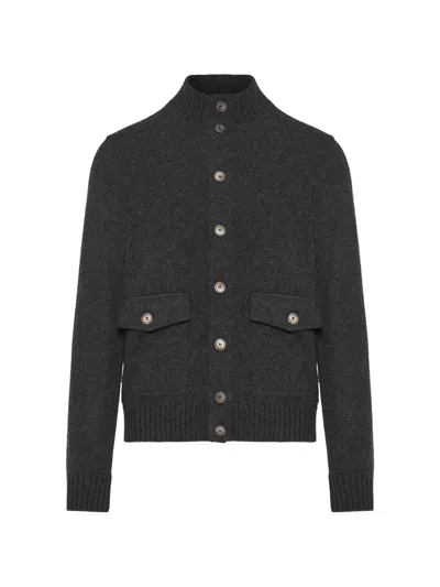 Gran Sasso Button-up Pocket-detail Cardigan In Gray