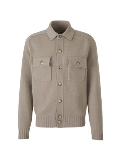 Gran Sasso Button-up Wool Cardigan In Gray