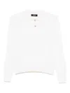 Gran Sasso Cable-knit Buttoned Sweater In White