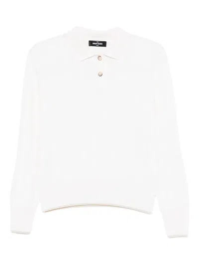 Gran Sasso Cable-knit Buttoned Sweater In White