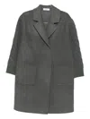 Gran Sasso Cable-knit Panelled Coat In Multi