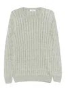 Gran Sasso Cable-knit Sweater In Green