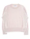 Gran Sasso Cable-knit Sweater In Pink