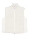 Gran Sasso Cable-knit Zip-up Vest In Neutral