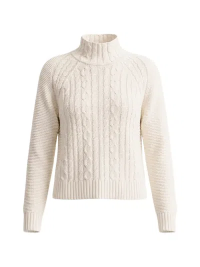 Gran Sasso Cable-knit Raglan-sleeve Sweater In Neutral