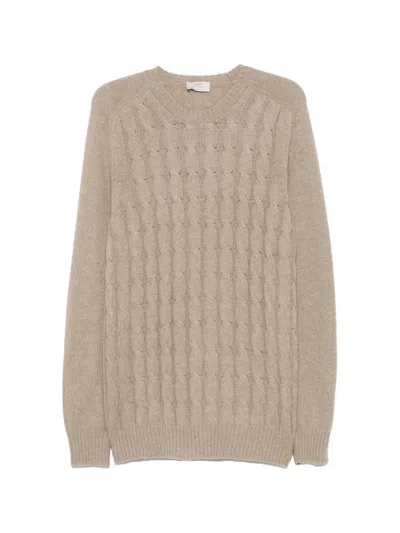 Gran Sasso Cable-knit Wool Jumper In Neutral