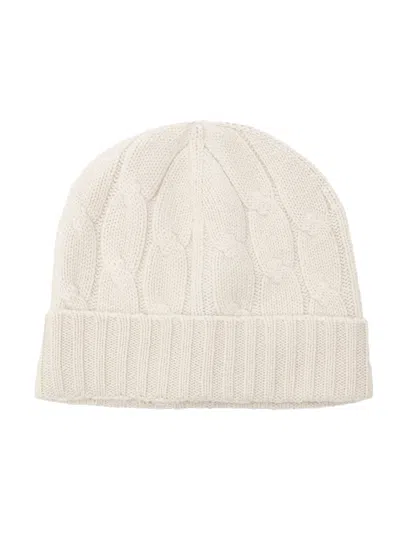 Gran Sasso Cappellino In Cashmere Bianco  In Neutral