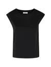 Gran Sasso Cap-sleeve T-shirt In Black
