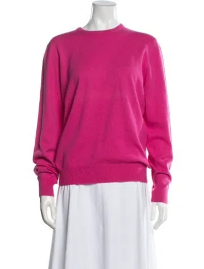 Pre-owned Gran Sasso Cashmere Crew Neck Sweatshirt W/ Tags In Pink