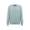 Gran Sasso Blue Girocollo Sweater In Cashmere And Silk In Blue