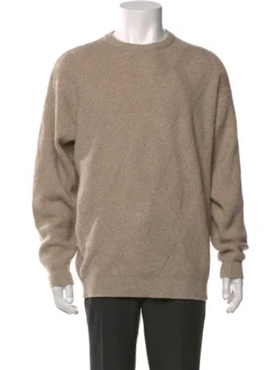 Pre-owned Gran Sasso Cashmere Patterned Pullover In Neutrals