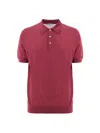 Gran Sasso Classic Knitting Pattern Polo In Red Cherry