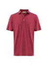 Gran Sasso Classic Knitting Pattern Polo In Red Cherry  In Red