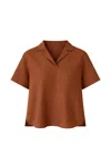 Gran Sasso Collar T-shirt In Brown