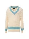 Gran Sasso White Cotton Sweater In Neutral
