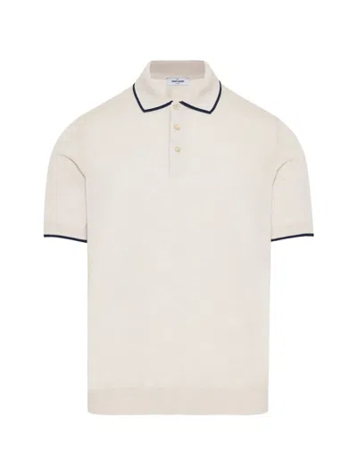 Gran Sasso Contrast-trim Knitted Polo Shirt In Neutral