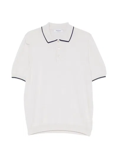 Gran Sasso Contrast-trim Short-sleeve Polo Shirt In White