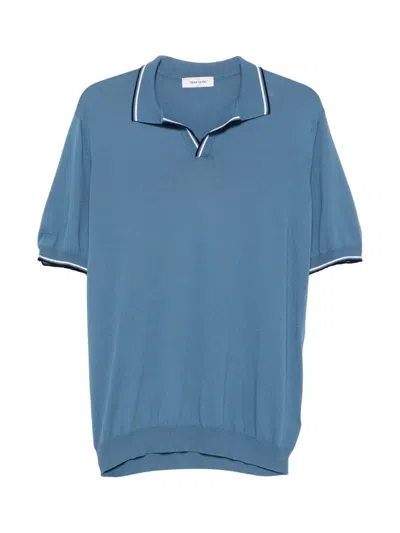 Gran Sasso Contrast-trim Short-sleeve T-shirt In Blue