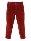 Gran Sasso Corduroy Cargo Trousers In Burgundy