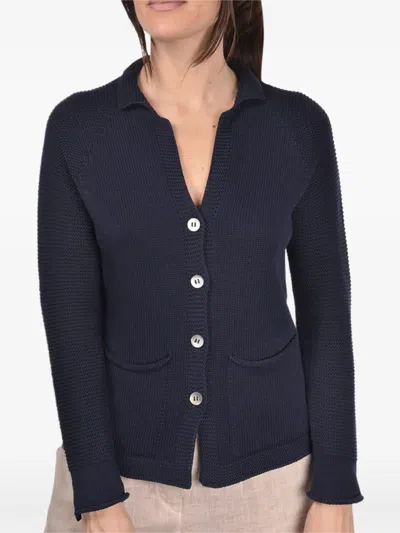 Gran Sasso Cotton Cardigan In Blue