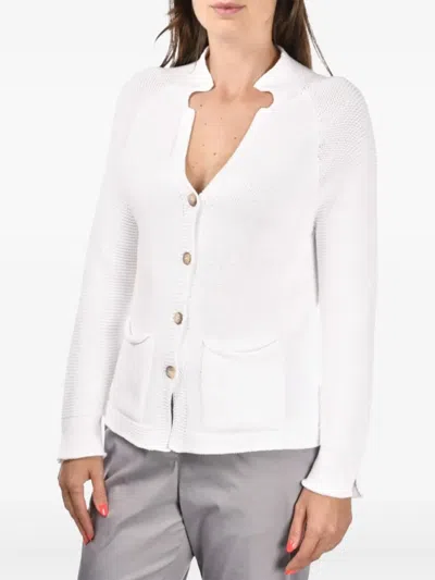 Gran Sasso Cotton Cardigan In White