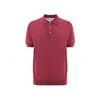 Gran Sasso Classic Knitting Pattern Polo In Red Cherry