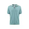 Gran Sasso Green Cotton Polo Shirt In Blue