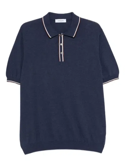 Gran Sasso Cotton Polo Shirt In Blue