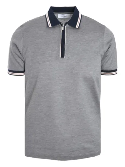 Gran Sasso Cotton Polo Shirt In Gray