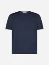Gran Sasso T-shirt M/c Retta In Filo Cotone Organico T-shirt In Blue Navy
